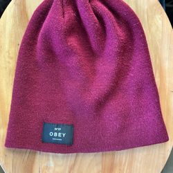 Obey Maroon Beanie