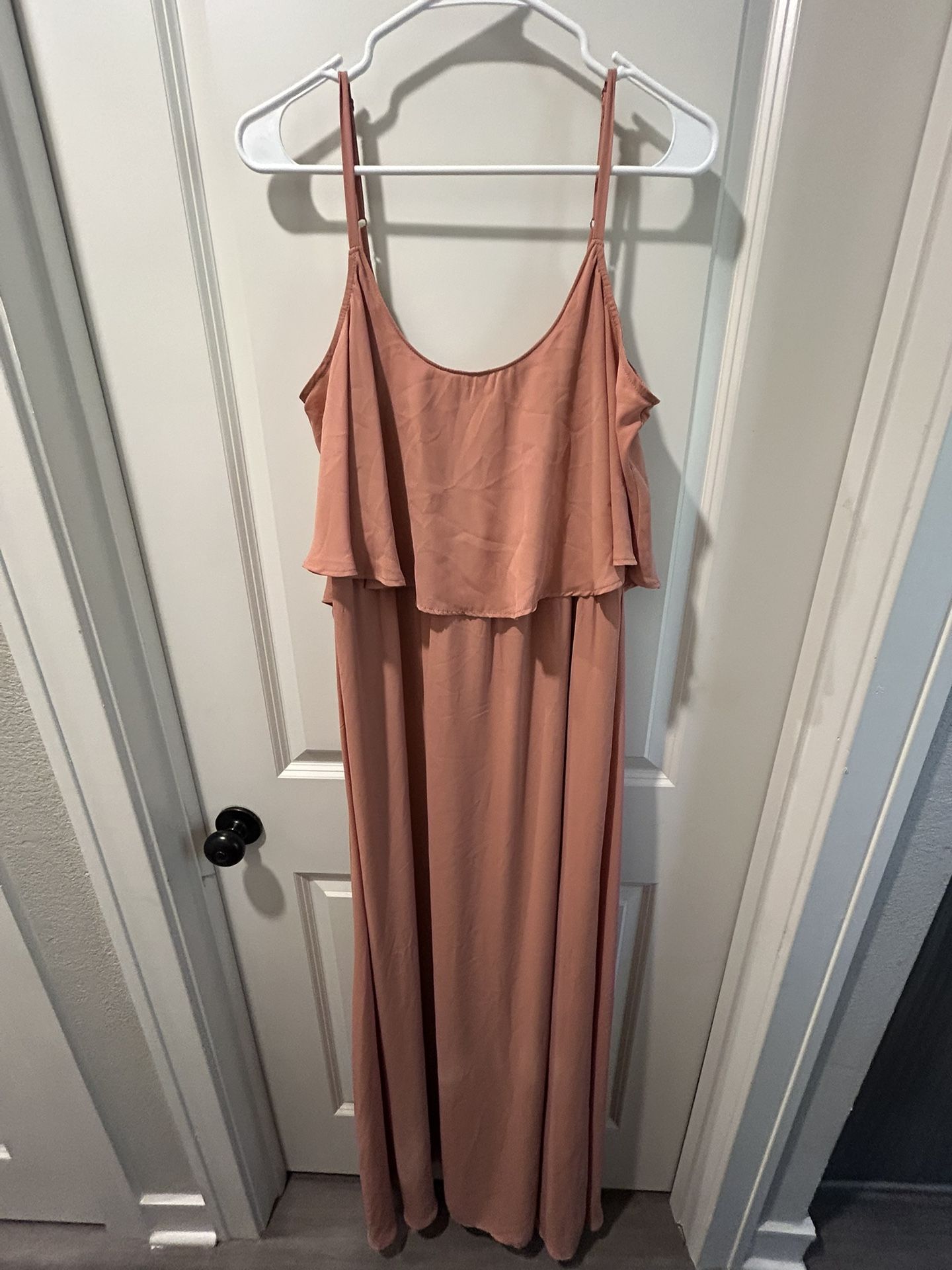 Show me your mumu peach tank Flowy maxi dress size XXL