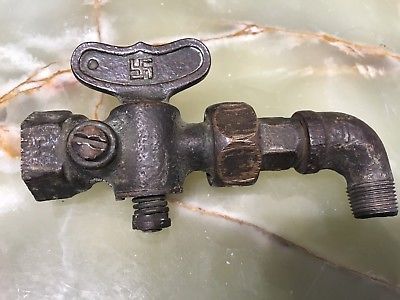 Antique 3rd Reich German bronze gas valve both pieces rare!!!