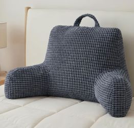 NOONTIDE Reading Pillow with Top Handle,Uniquely Designed Soft Fabric, Ergonomic Back Support for Bed,Cover Washable Sit up Pillow,Watching TV/Gaming/