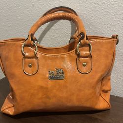 Orange or Gold Coach Handbag 