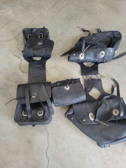 Harley leather motorcycle bags all for 50 bucks