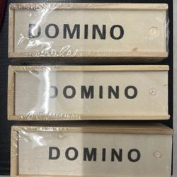 Mini Domino wooden box set new 