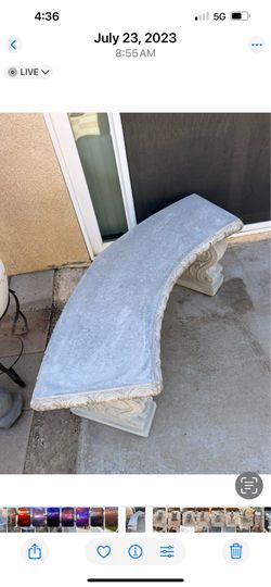 New Bench Made out of Cement