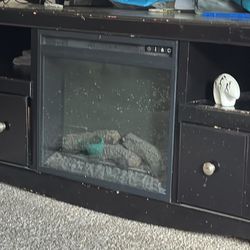 tv stand with fire place 