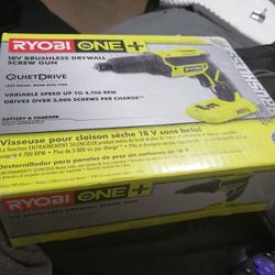 RYOBI ONE + 18V BRUSHLESS DRYWALL SCREW GUN