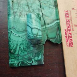 Broken Malachite Piece, Nice Pattern 