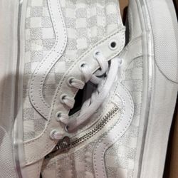 White High Top Vans Kids Size 1.5 