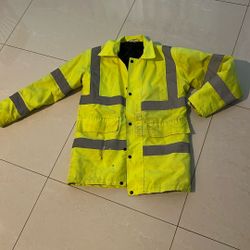 Hi Viz Vis Parka Safety Jacket Qulited Coat Workwear High Visibility Security Waterproof, $45