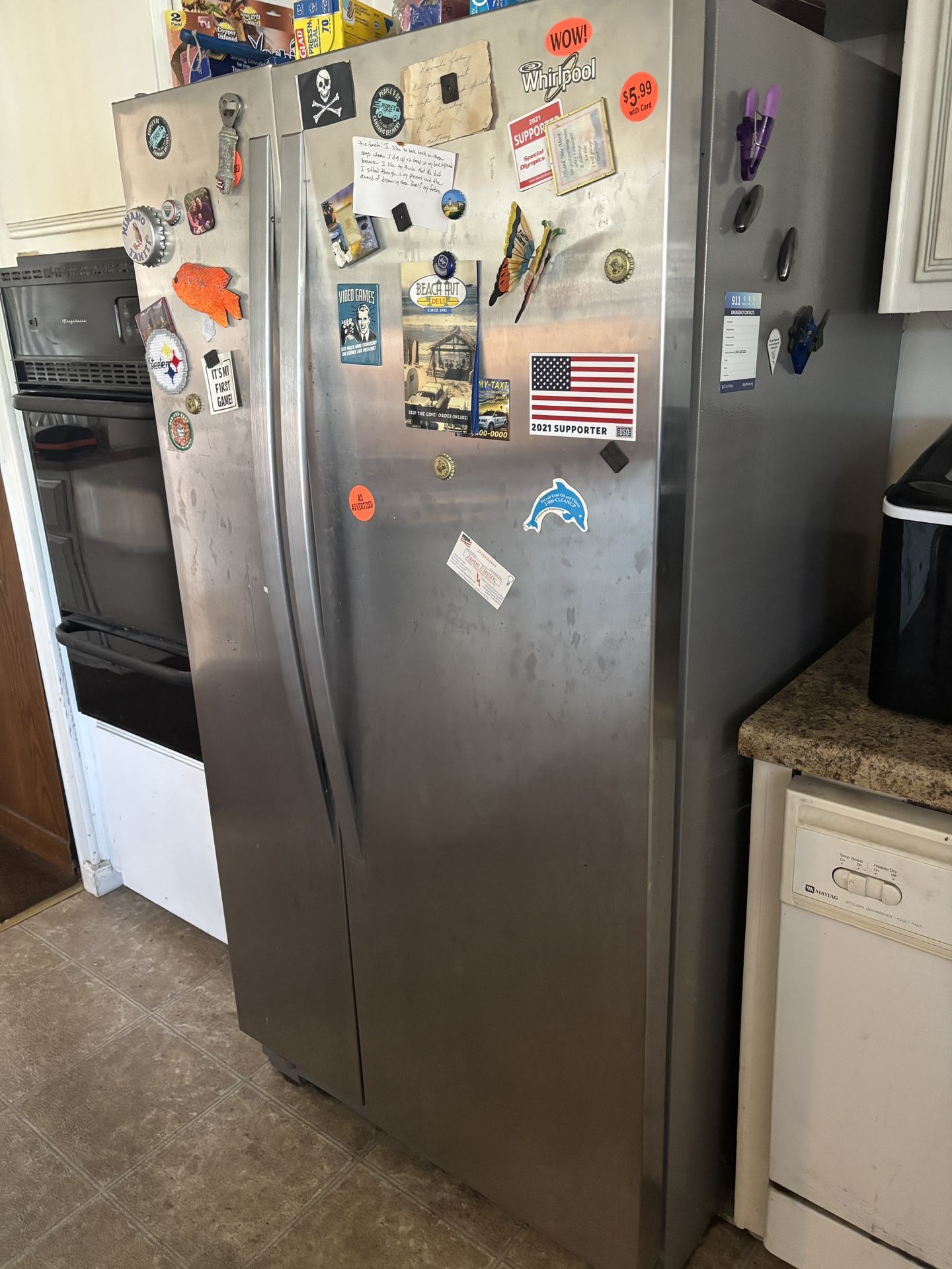 Whirlpool Refrigerator/ Freezer Side By Side