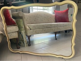 Large Cream and Gold Wall Mirror