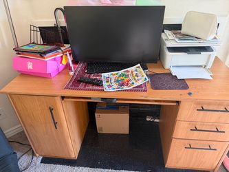 FREE Wood Computer Desk with Storage