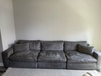 Faux leather cloud couch
