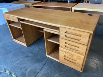 ORMAN GRUBB 72″ 4 Drawer “Super Desk” with Sliding Trays and Adjustable Shelves