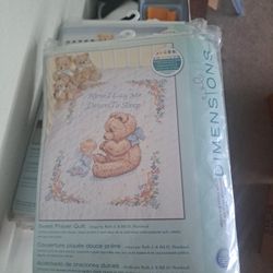 Printed Cross Stitch Baby Quilt 