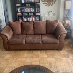 Three Piece Sofa Set As Is .