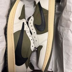 Jordan 1 Medium Olive Travis Scott Size 10 Brand New 