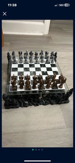 Dragon Glass Top Chess Set