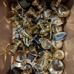 Brass Doorknobs and Hinges