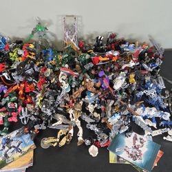 Huge LEGO BIONICLE 13 Lbs Lot Random Pieces + Figures + Parts + Masks + Booklets