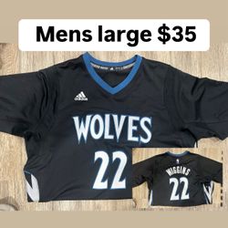 Minnesota Timberwolves Wiggins Jersey Size Large 