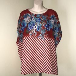 New Beautiful Floral Poncho Blouse For Sale!!!