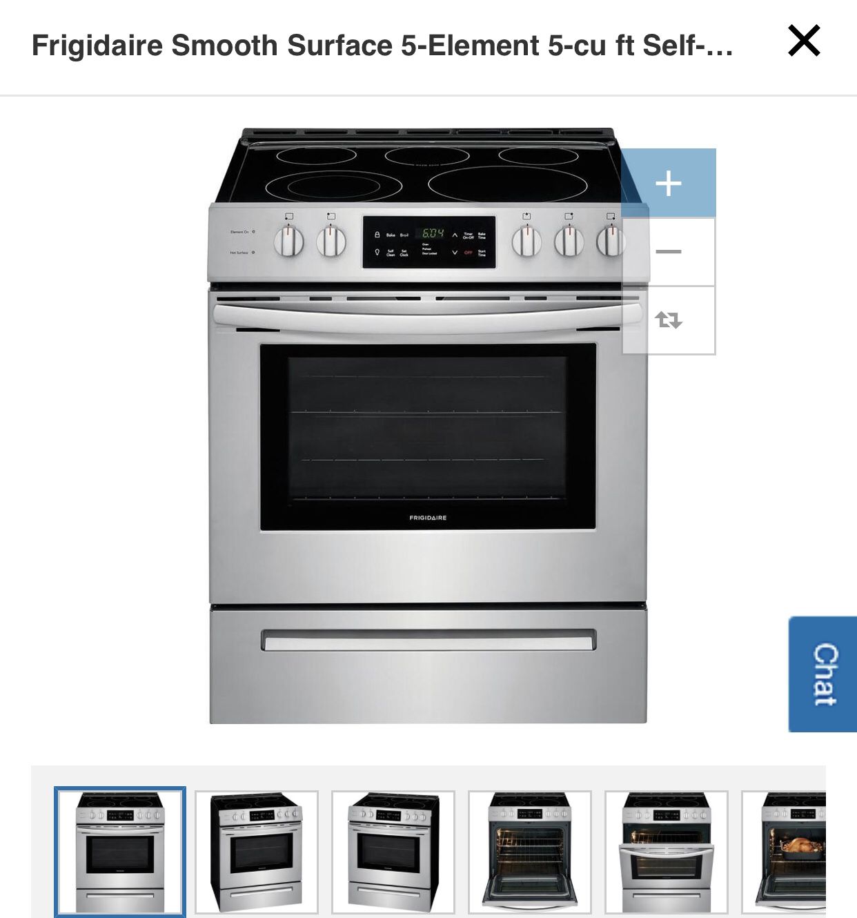 Frigidaire Smooth Surface 5-Element 5-cu ft Self-Cleaning Freestanding Electric Range (EasyCare Stainless Steel)