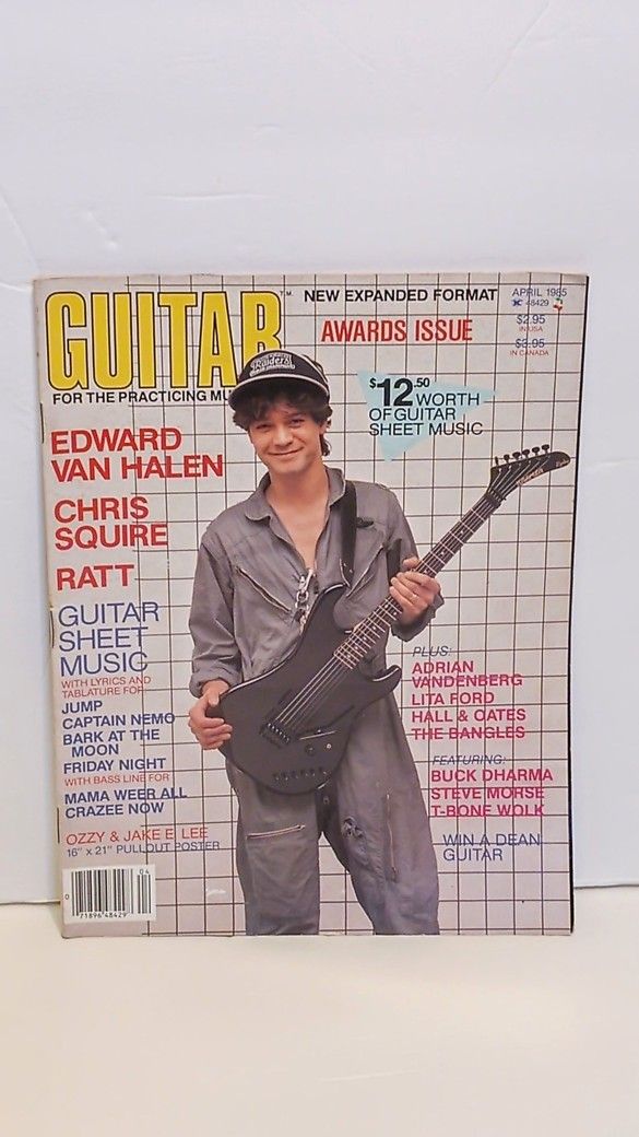 Eddie VAN HALEN Vintage 1985 GUITAR MAG • GFTPM Awards Issue •RATT Guitar/Bass Tabliture HARD ROCK Heavy Metal SHEET MUSIC Lita Ford GLAM