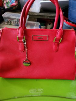 Red DKNY purse