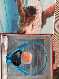 Blue Bone Conduction Swimming Headphones