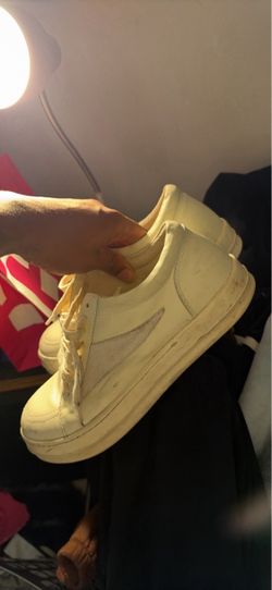 White Low-Top Leather Sneakers