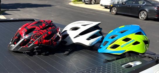 Kids bike helmets. 3 available. $10 each.