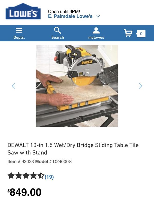 Dewalt D24000 Wet Tile Saw For In Palmdale Ca Offerup Dewalt D24000 Wet Tile Saw