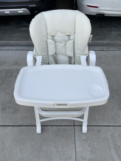 Inglesina Adjustable High Chair With Tray Infant Toddler White