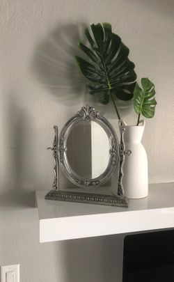 Vintage metal vanity mirror