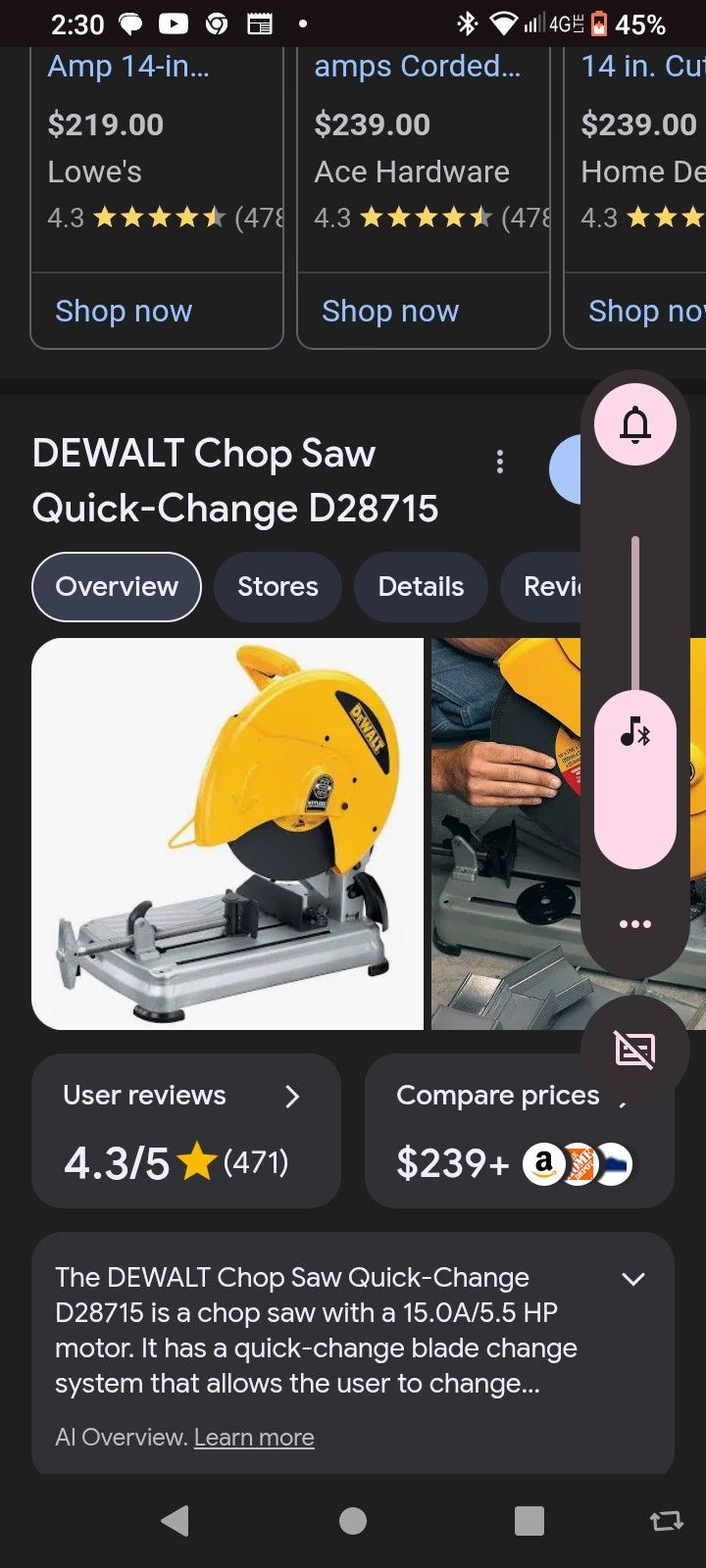 DeWalt Chop Saw D29715