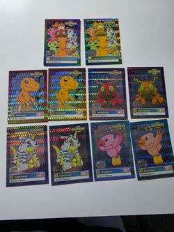 1999 Misprint Digimon Holographic Trading Cards Lot of 34
