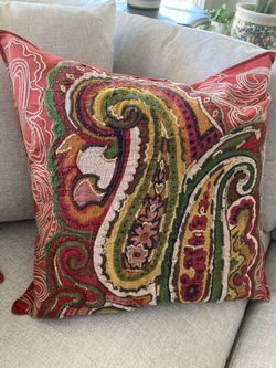 Pottery Barn  Embroidered  Pillow Covers .