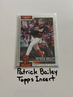 Patrick Bailey Cleveland Guardians Catcher Topps Short Print Insert Card.