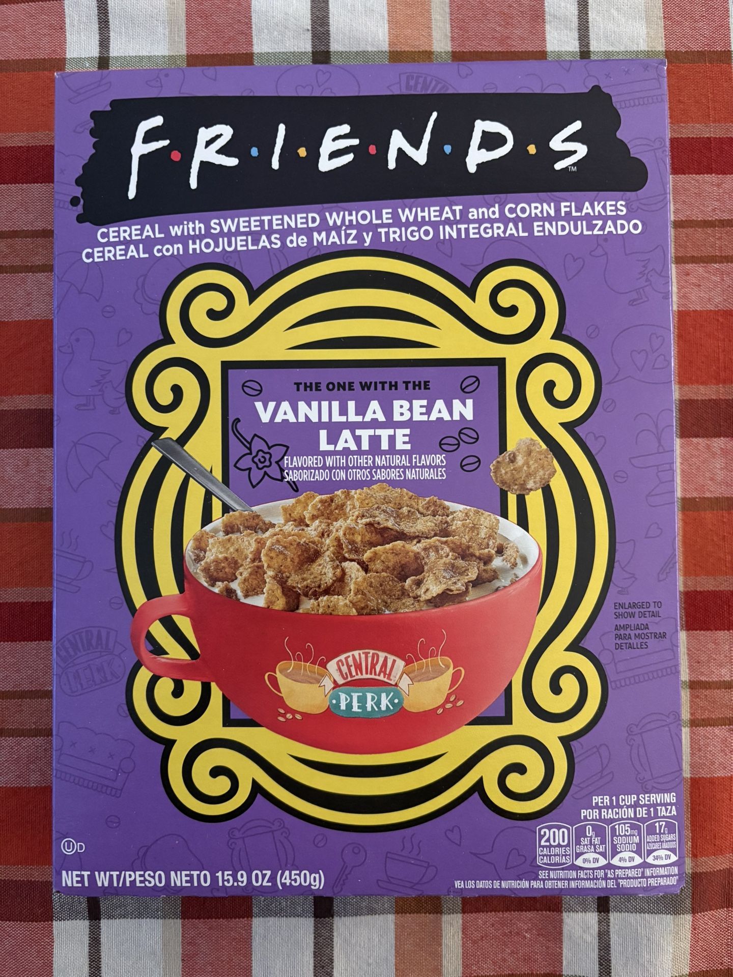 Friends Vanilla Bean Latte Cereal Box