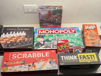 Board Game Bundle – Monopoly, Scrabble, Jenga, UNO & More