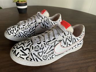 Nike Blazer Low White/ BlackArt 6Y Or 7.5 Womens