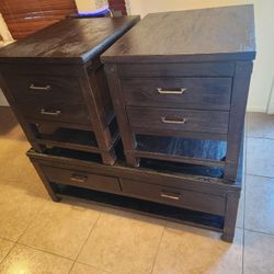 Wooden Living Room Table Set