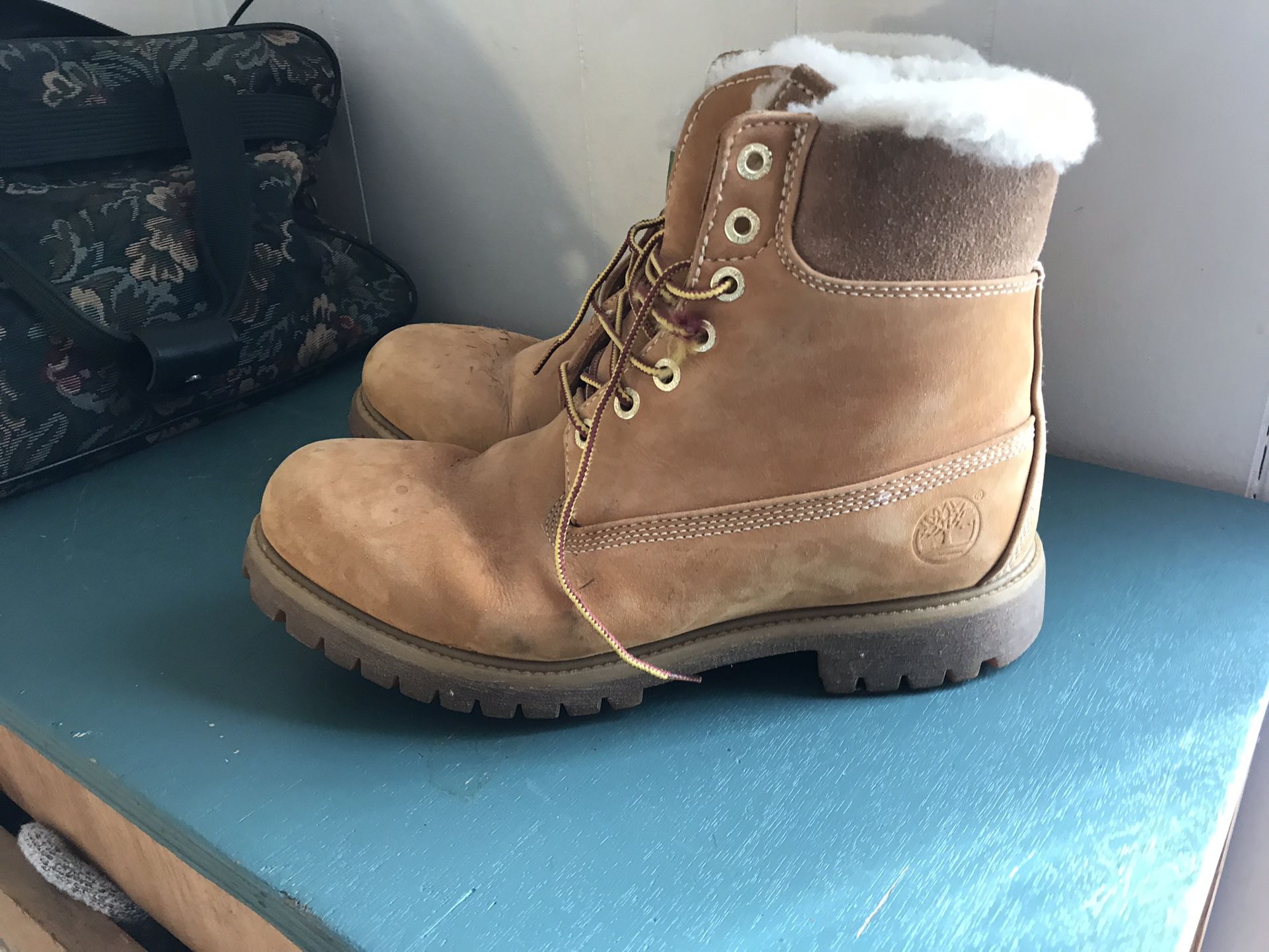 Timberland  Warm Work Boots  Never Worn But A Few Imperfection’s  On Leather  Mens Size 9  1/2 Wide  Asking $60  OBO