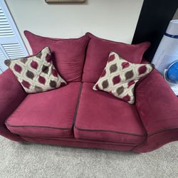Comfortable Red Couch