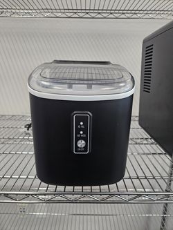 Portable Countertop Ice Maker – 9 Bullet Ice in 6 Minutes – Self Cleaning – Compact