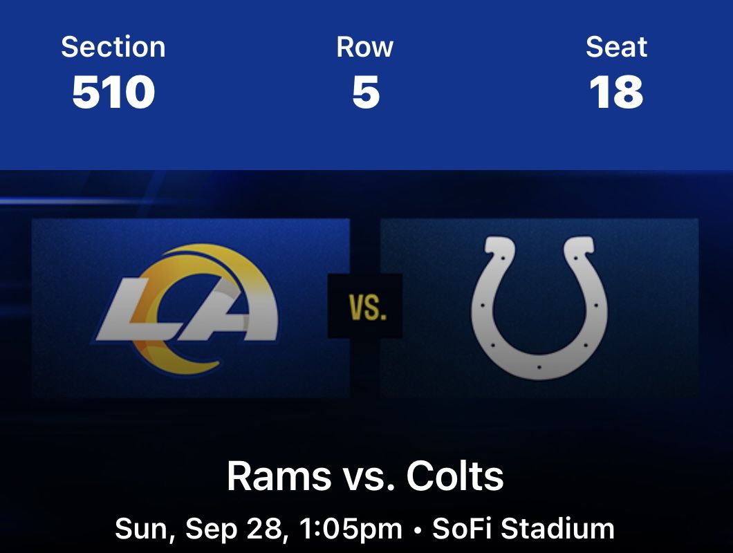 Rams Vs Colts