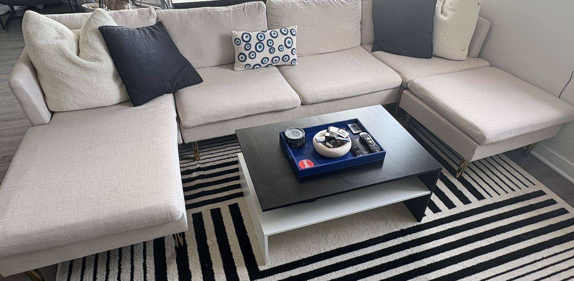 Beige Large Used Couch