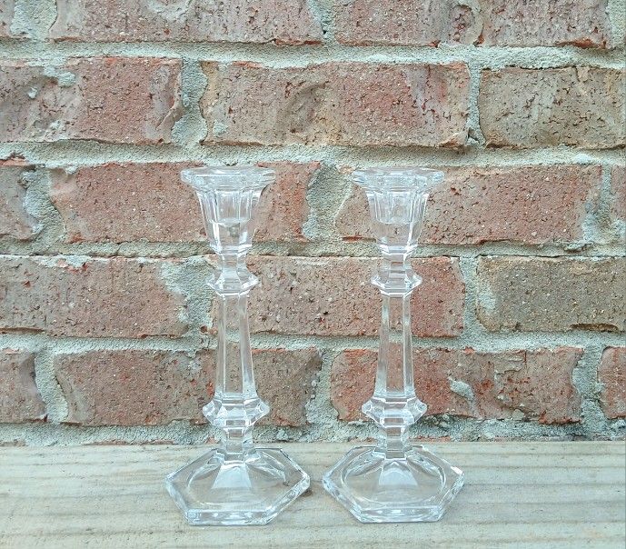 Lenox Glass Candlestick Holders 