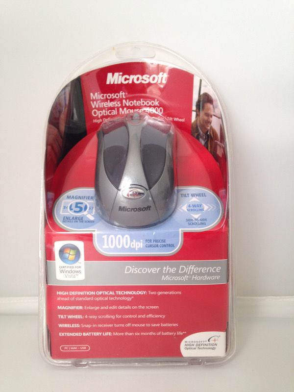 MICROSOFT WIRELESS NOTEBOOK OPTICAL MOUSE